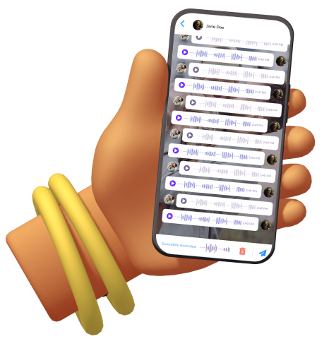 Phone with app screenshot